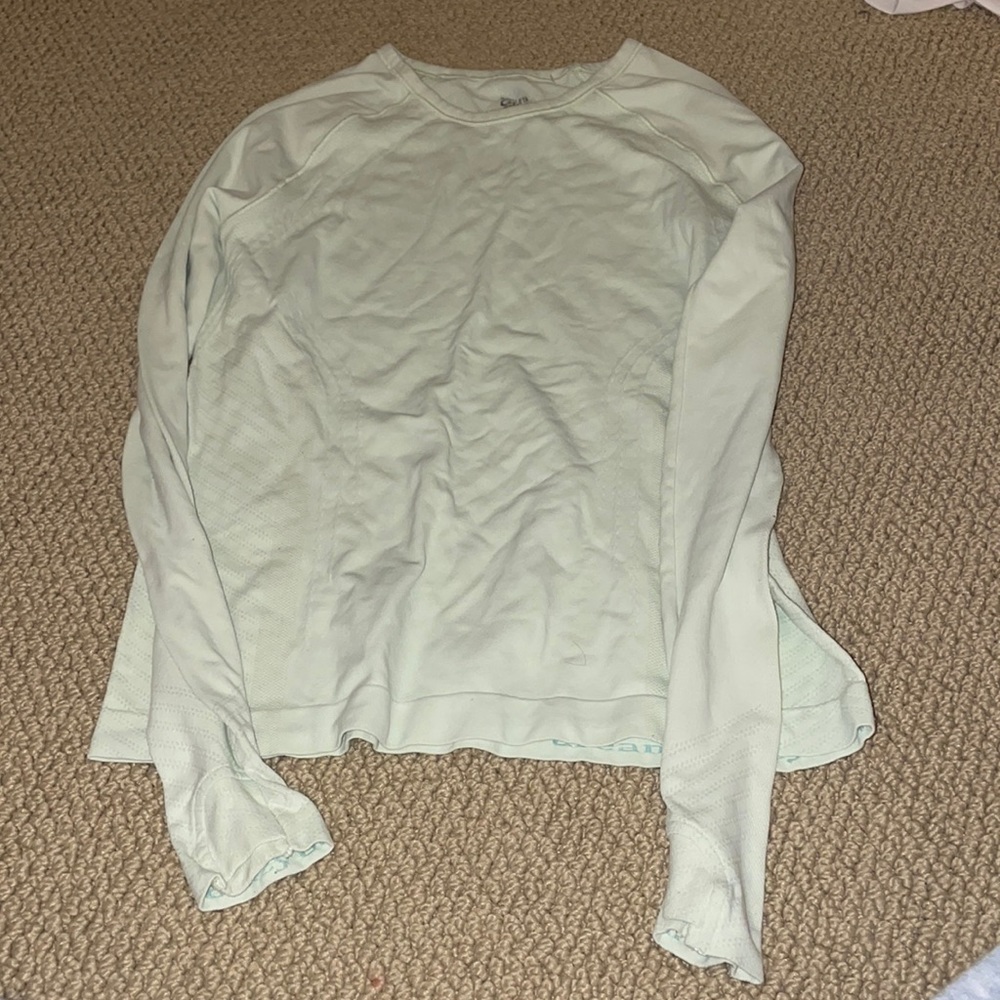 Light lime green long sleeve athletic girl top!!